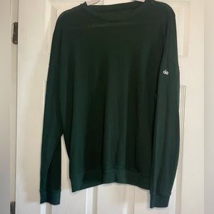 Alo Yoga Dark Green long Sleeve Women’s Medium Top